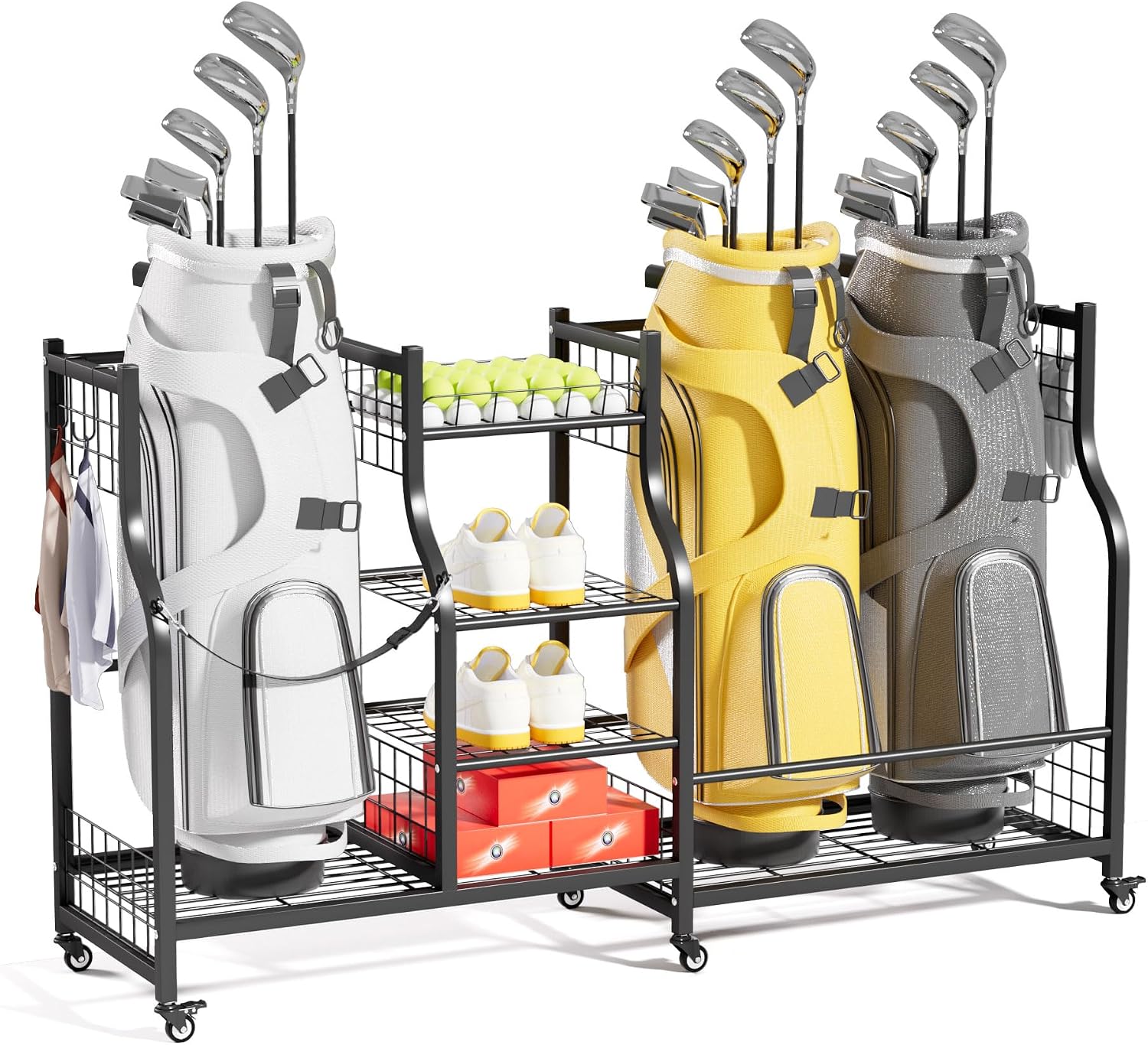Sports Equipment Holder - 골프백 보관 랙 정리대, 헤비듀티 골프백