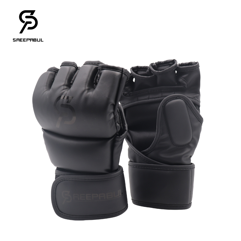 Boxing Glove Set - 전문 MMA 반 손가락 싸우는 권투
