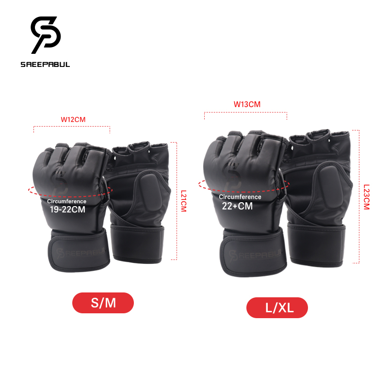 전문 MMA 반 손가락 싸우는 권투 장갑 두꺼운 산다  - Boxing Glove Set 리뷰 및 가격