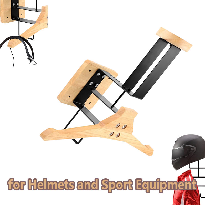 나무 오토바이 헬멧 홀더 벽걸이형 후크 디스플레이 랙  - Sports Equipment Holder 리뷰 및 가격