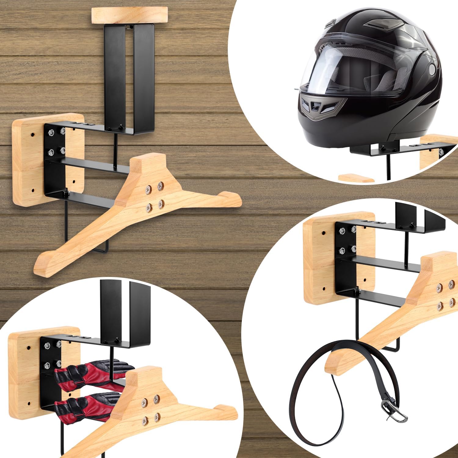 나무 오토바이 헬멧 홀더 벽걸이형 후크 디스플레이 랙  - Sports Equipment Holder 리뷰 및 가격