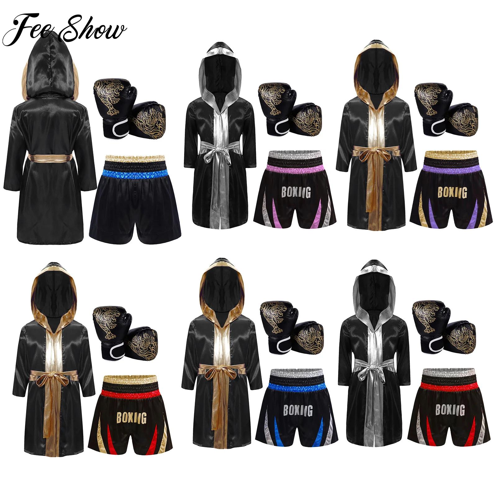 키즈 소년 소녀 복싱 가운 훈련 복장 긴 소매 가운 후 - Boxing Glove Set 리뷰 및 가격