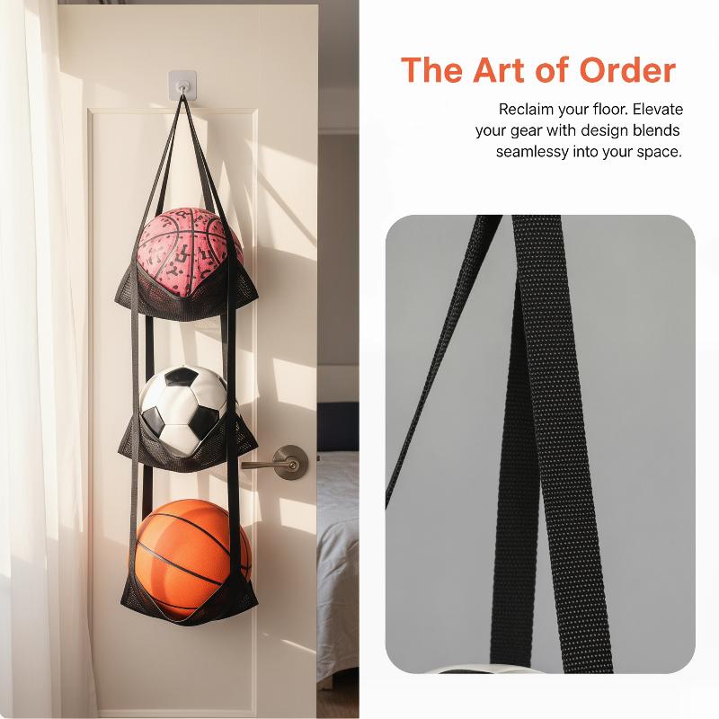 벽걸이형 농구공 보관 메쉬 가방, 차고나 학교에서 사용 - Sports Equipment In School 리뷰 및 가격