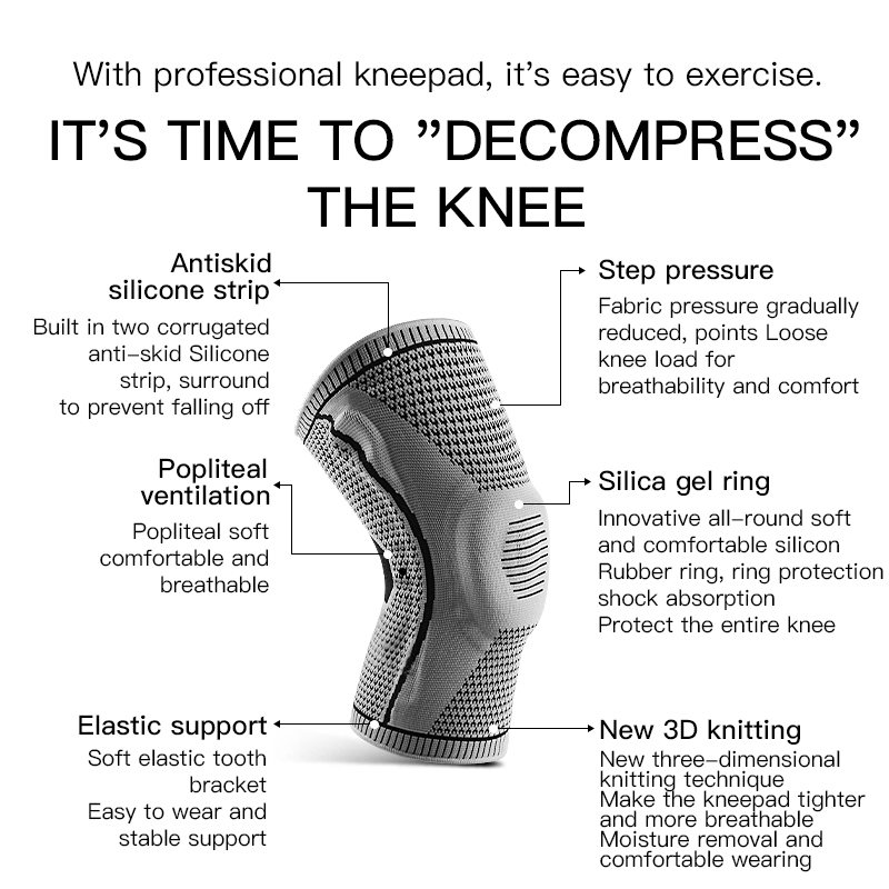   탄력있는 실리콘 무릎 보호대 나일론 스포츠 무릎 패 - Volleyball Knee Pad 리뷰 및 가격