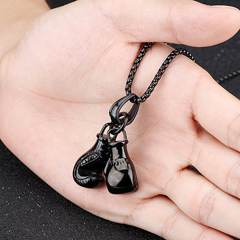 남자를위한 빈티지 권투 장갑 펜던트 목걸이 펑크 힙합  - Boxing Glove Set 리뷰 및 가격