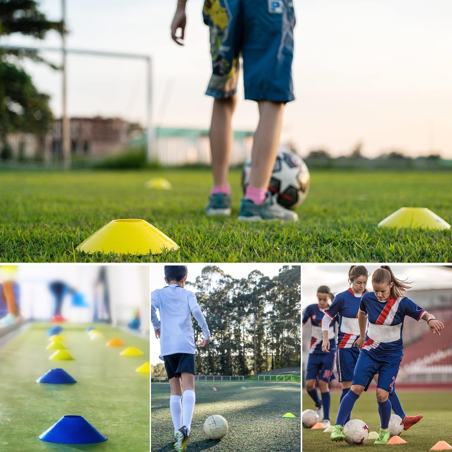 5개 축구 훈련 플레이트 축구 콘 민첩성 연습 필드 마 - Sports Equipment Training 리뷰 및 가격