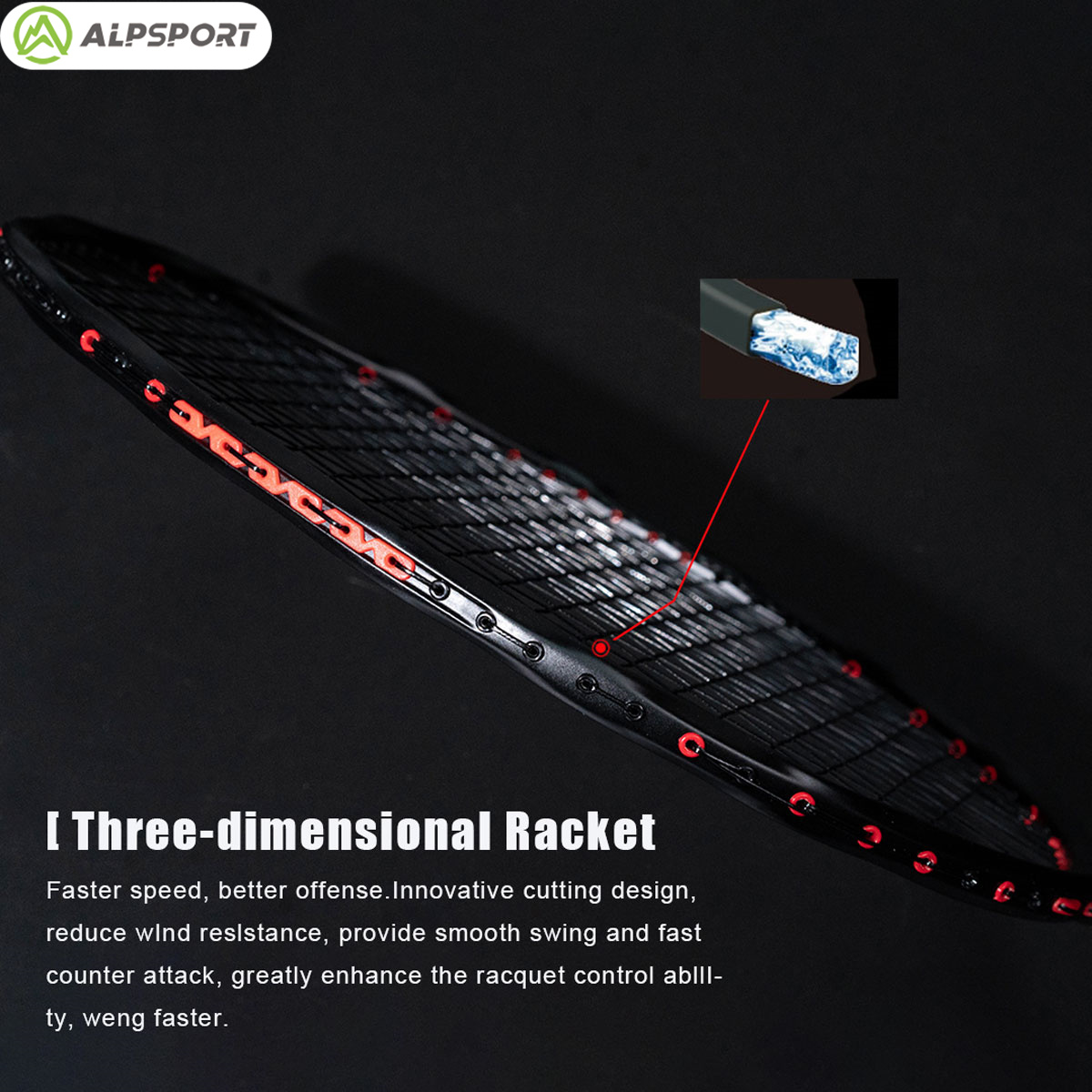 Alpsport MH-V5 5U 75g 법적 원본 최대 - Badminton Racket Carbon 리뷰 및 가격