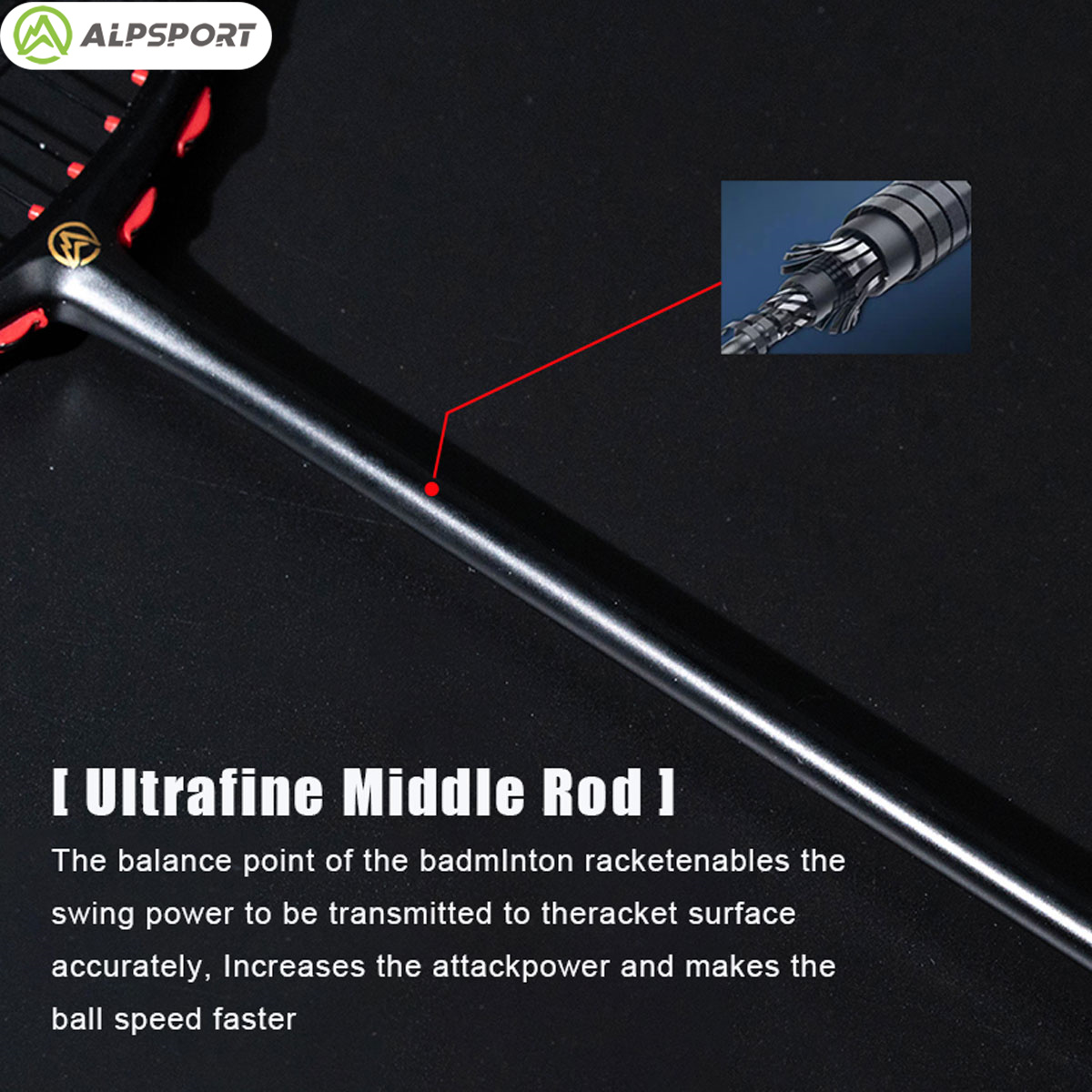 Alpsport MH-V5 5U 75g 법적 원본 최대 - Badminton Racket Carbon 리뷰 및 가격