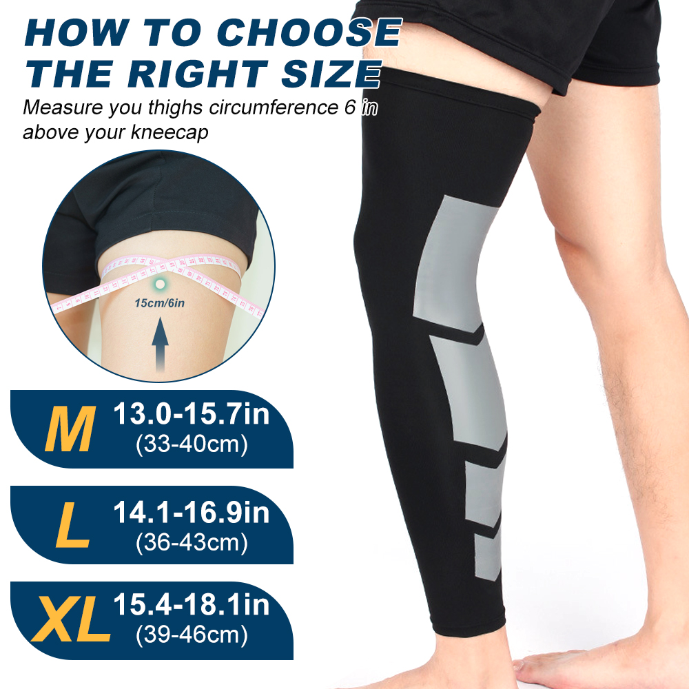 다리 압축 슬리브, 전체 다리 슬리브 긴 무릎 보호대  - Volleyball Knee Pad 리뷰 및 가격
