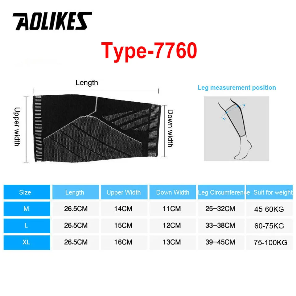 AOLIKES 1PCS 스포츠 압축 무릎 받침대 탄성  - Sports Equipment Volleyball 리뷰 및 가격