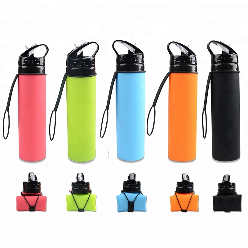 600ml 여행 캠핑 실리콘 접이식 휴대용 스포츠 물병 - Sports Equipment In School 리뷰 및 가격