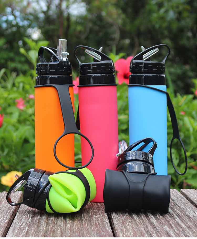 600ml 여행 캠핑 실리콘 접이식 휴대용 스포츠 물병 - Sports Equipment In School 리뷰 및 가격